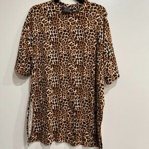 Dressed in Lala Ribbed Leopard Top